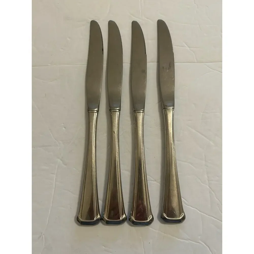 Vtg Oneida Maestro St Leger Aberdeen Stainless‎ Flatware Dinner Knives Set Of 4